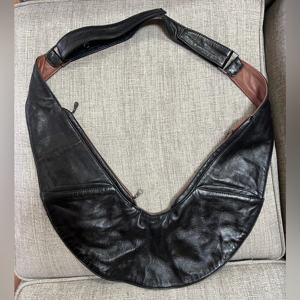 Sash Reversible NWOT Genuine Leather Multi Pocket Organizer Adjustable Bag